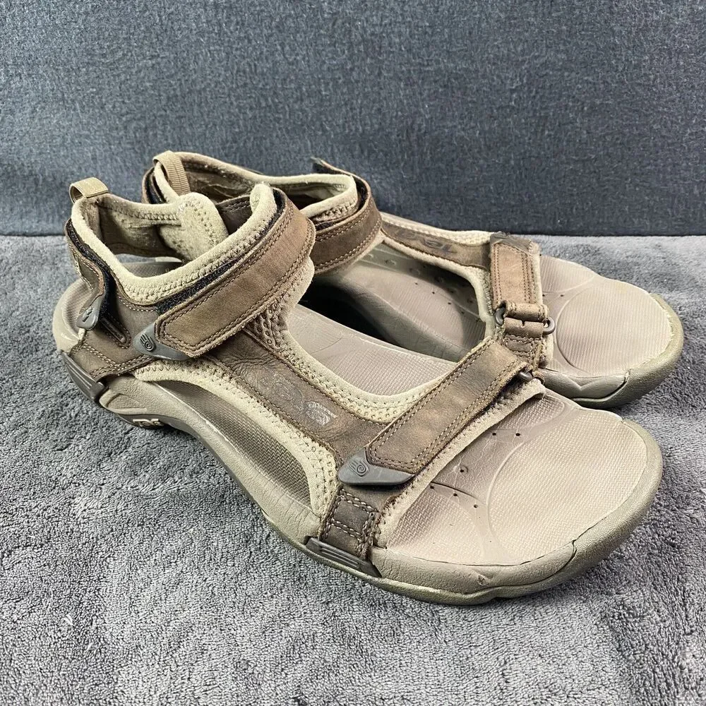 Teva Open Toachi S/N 4011 Sandals Leather Black Brown Men's Size 12 Hiking Walk